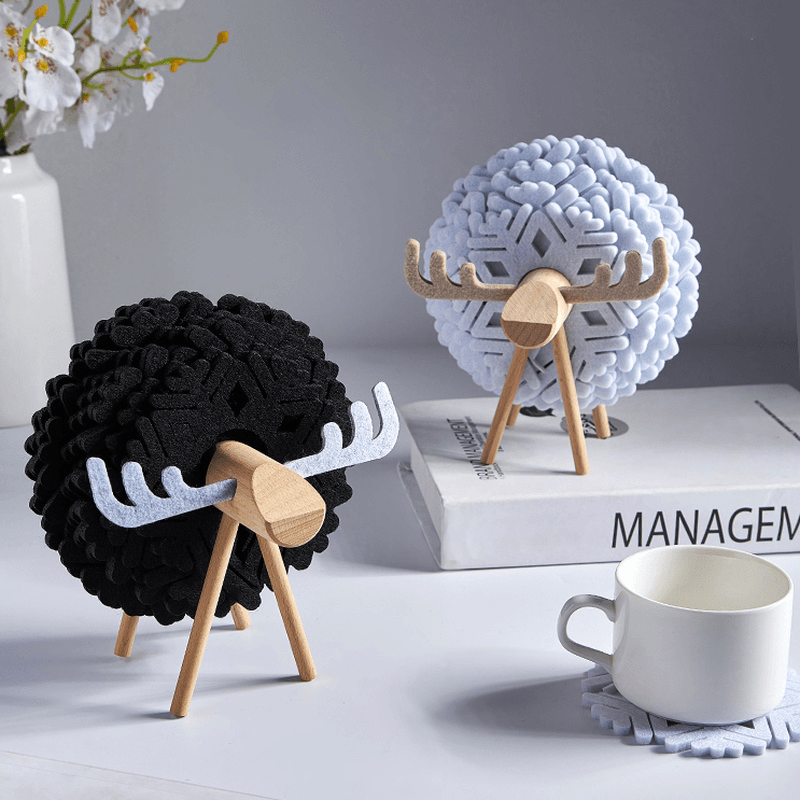 Alma Elk 12-Piece Coaster Set