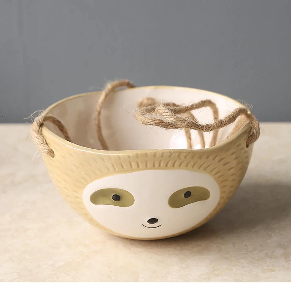 Lazy Ceramic Hanging Succulent Planter