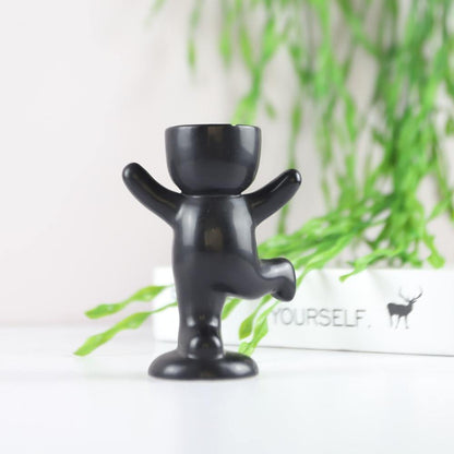 Petite Person Clay Succulent Planter