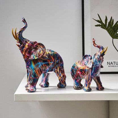 LuckyTrunk™ - Graffiti Art Elephant Sculpture