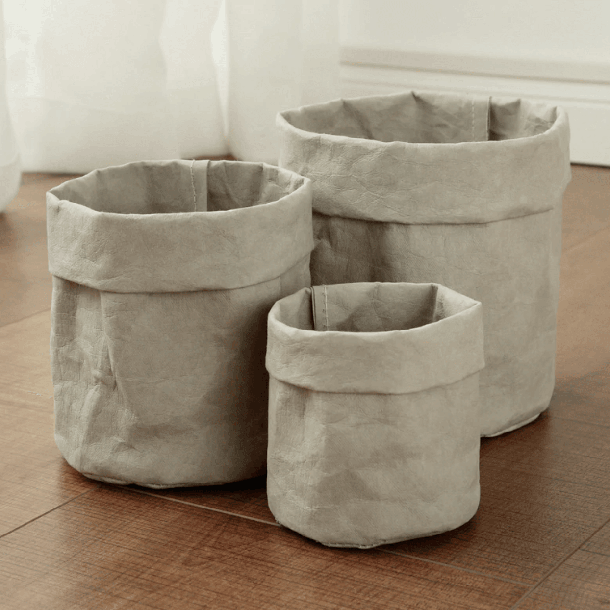Vintage Fabric Planter Basket