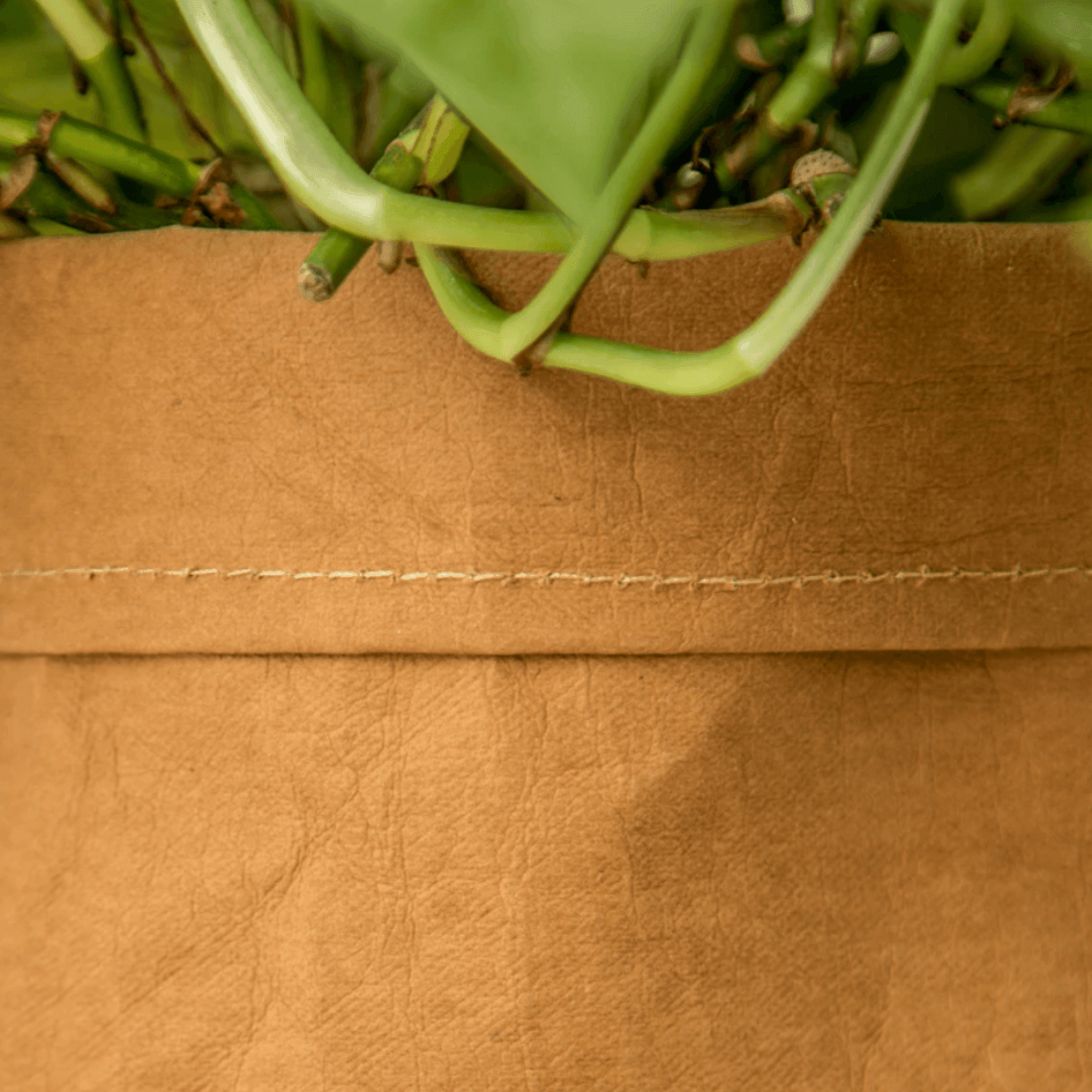 Vintage Fabric Planter Basket