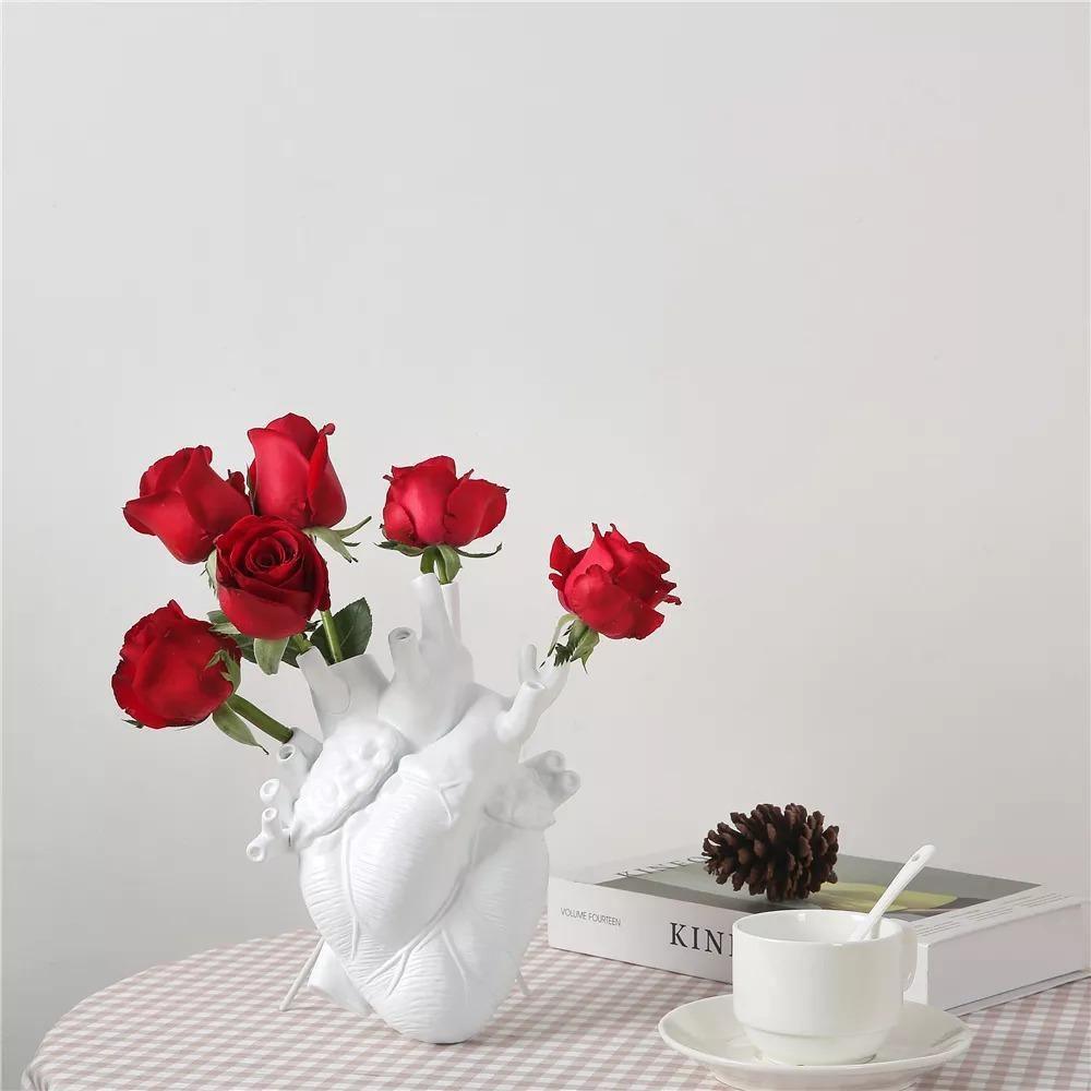 Heart-Shaped Ceramic Vase