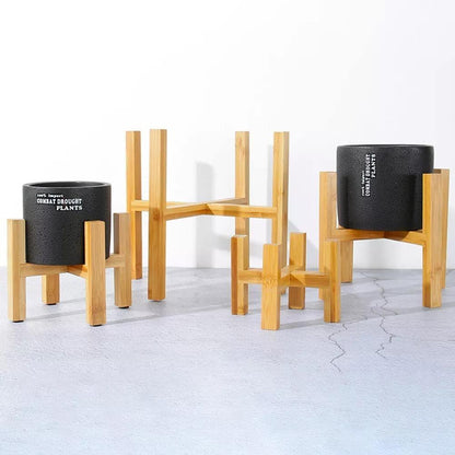 EcoHaven Bamboo Wood Plant Stand