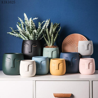 Restful Gaze Abstract Face Planter