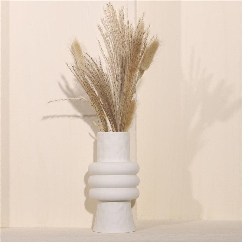 Alora White Pottery Vases